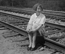 Railroad whistle-stop shelter at Camp Highland, Georgia, 1920s.